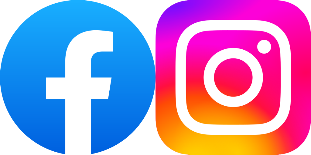Logos von Facebook und Instagram